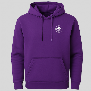 Purple hooded sweatshirt