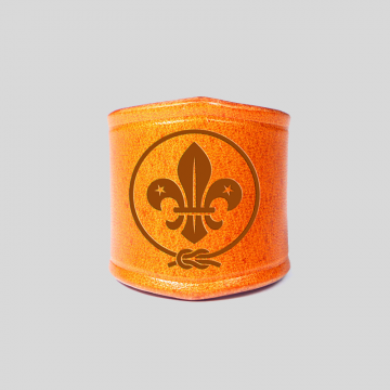 Engraved leather necker slide